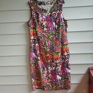 Talbots Vibrant Paisley‎ Midi Dress